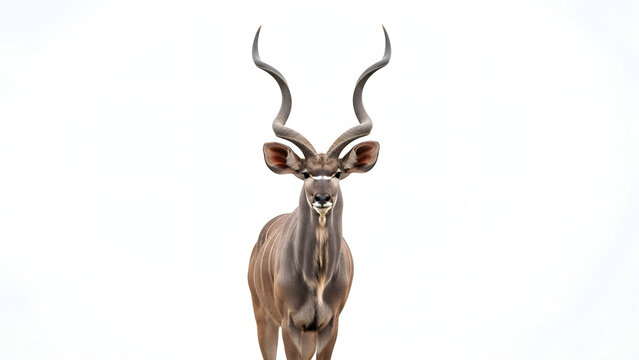 Majestic Kudu Antelope Portrait: Wild African Wildlife Safari Animal