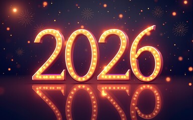 2026 Happy New Year club poster Background for your Flyers and Greetings Card graphic or new year themed party invitations. abstract vector illustration design. High quality