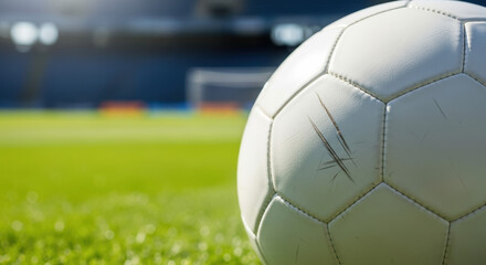NWSL playoff race is heating up as soccer ball rests on green field. The NWSL playoff race brings excitement as competition intensifies among teams, soccer ball waits for action on grass,