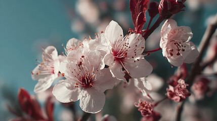displays cherry blossoms ai genrative