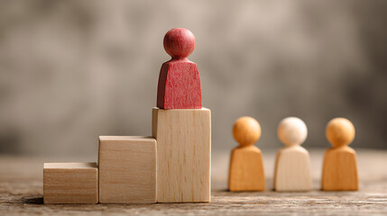  wooden figures on blocks, symbolizing ai genrative