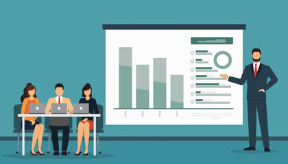Business Presentation Analyzing Data and Strategies for Corporate Growth and Success