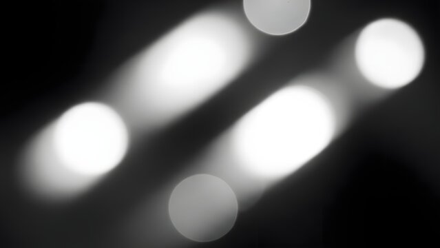 Abstract black and white bokeh lights with soft focus effect