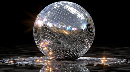 silver disco ball