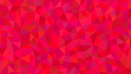 Obraz premium A vibrant mosaic of crimson and ruby triangles creates a captivating geometric pattern, evoking a sense of modern artistry and dynamic energy