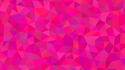 Fototapeta premium Geometric mosaic of vibrant pink triangles creating a visually appealing and modern abstract design with a dynamic and energetic feel