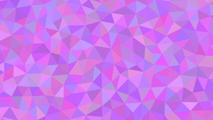 A vibrant mosaic of geometric triangles in shades of purple, lavender, and pink, creating a dynamic and eyecatching abstract pattern