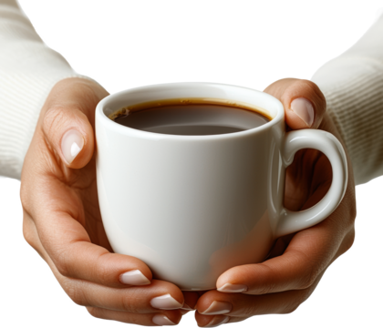  a coffee cup in hands - Powered by Adobe