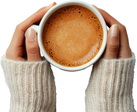  a coffee cup in hands - Powered by Adobe