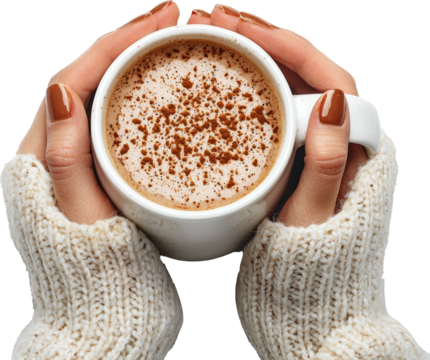  a coffee cup in hands