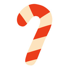 Festive Candy Cane: A classic, iconic candy cane in the image, perfect for adding a touch of sweetness and holiday cheer.
