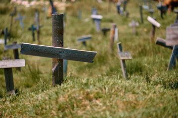 Tombs in Sad Hill Cemetery