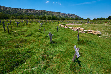 Tombs in Sad Hill Cemetery