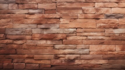 Fototapeta premium A textured wall made of stacked reddish-brown stones, showcasing natural patterns and variations in color and shape.