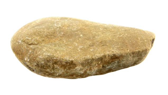 1 stone isolated on white background.