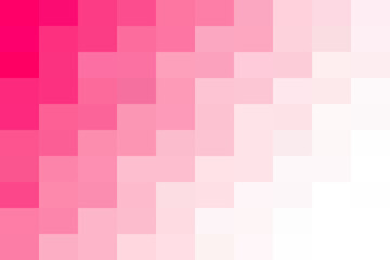 Abstract pink and white pixelated gradient background with a smooth diagonal color transition creating a modern mosaic tiled pattern and texture