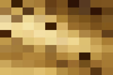Abstract pixelated mosaic background featuring a warm, earthy color palette with diverse shades of brown, beige, and deep chocolate squares for artistic design.