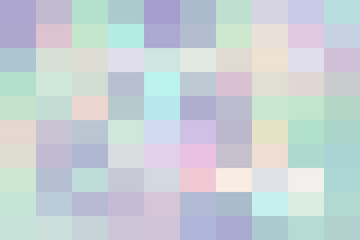 Soft pastel colored pixel grid pattern creating a soothing, abstract, and vibrant mosaic background texture, perfect for modern design and digital art projects