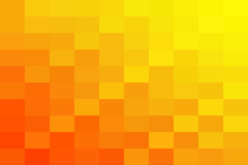 Abstract geometric mosaic pattern featuring vibrant orange and yellow gradient squares for a modern digital background design concept