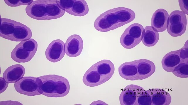 National Aplastic Anemia & MDS Awareness Week. Aplastic concept animation.