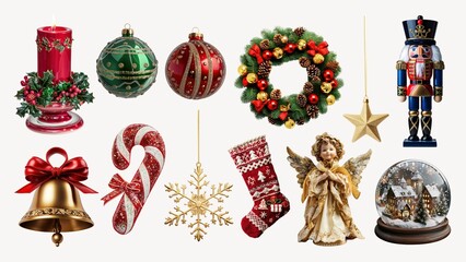 Obraz premium Christmas ornament design element set