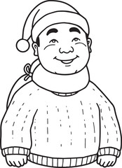Cartoon illustration of people sketch vector art drawing faces