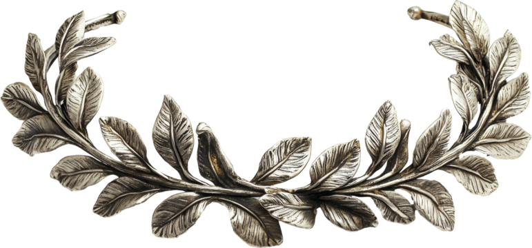 silver laurel wreath