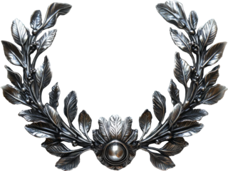 silver laurel wreath 
