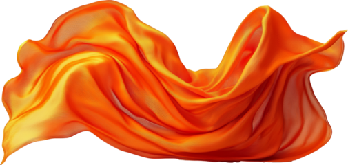 orange fabric cloth waving