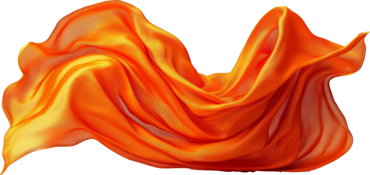 orange fabric cloth waving  - Powered by Adobe