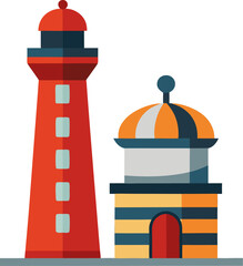 lighthouse on white background Pepper Grinder