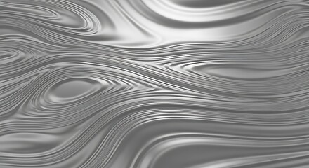 Abstract Silver Waves - A Modern Metallic Texture Design.