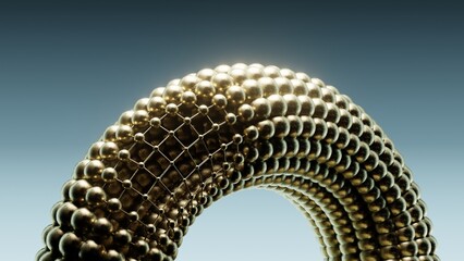 Abstract Metallic Structure. Modern abstract 3D background with depth and soft lighting. Ideal for technology projects, web design, presentations, social media and print.