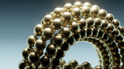 Abstract Metallic Sphere Structure. Modern abstract 3D background with depth and soft lighting. Ideal for technology projects, web design, presentations, social media and print.