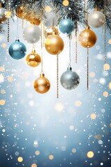 christmas background with balls