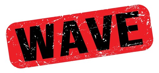 WAVE text on red-black grungy stamp sign.