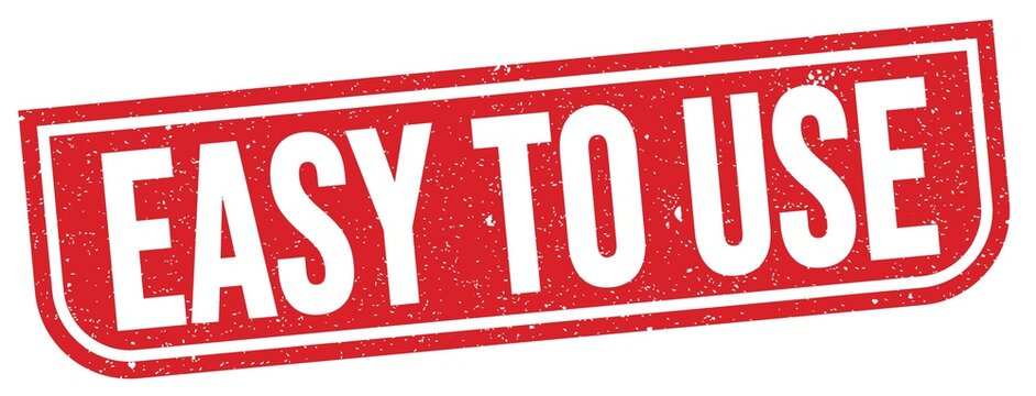 EASY TO USE text written on red stamp sign.