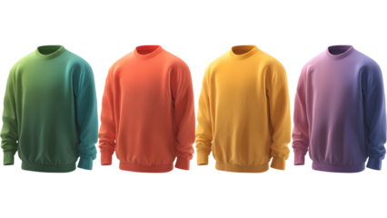 set of colorful sweater