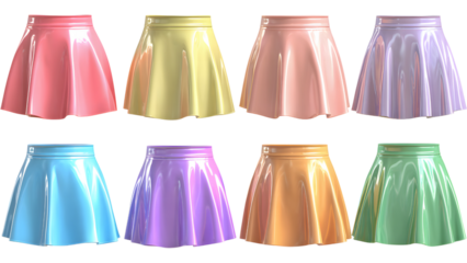 set of colorful Miniskirts	
