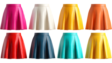 set of colorful Miniskirts