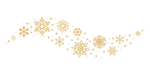 A vector image of snow and snowflake shapes suitable for use as a Christmas background. An element for your New Year's greeting card and greeting design.
