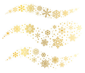 A vector image of snow and snowflake shapes suitable for use as a Christmas background. An element for your New Year's greeting card and greeting design.