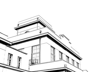 ARCHITECTURE - A beautiful railway station building from 1929 in the modernist style in Zbaszyn