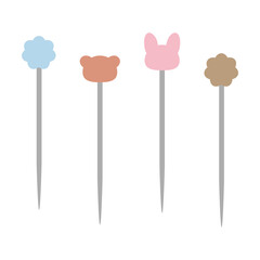 かわいいまち針のイラスト素材