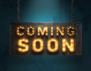 Announce your grand opening with this vintage-style Coming Soon light sign perfect for retail or events