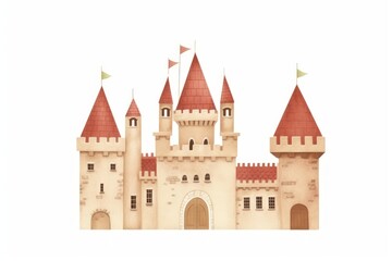 Fototapeta premium Vintage Christmas style castle architecture building.