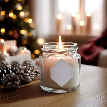 Glass Jar Candle Mockup Creating Cozy Atmosphere