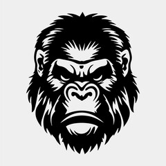 Gorilla head vector illustration for logo, symbol