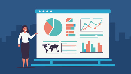 Business Presentation with Data Analysis and Chart Illustrations