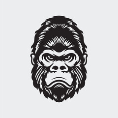 vector illustration of a gorilla
